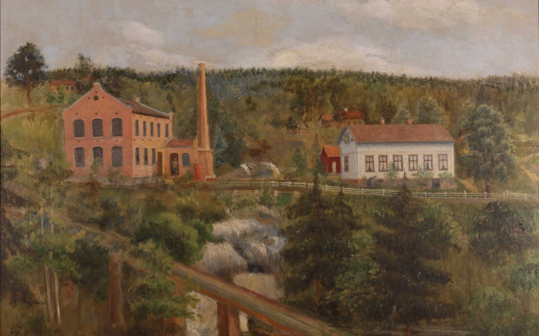 Solberg Spinderi og ishuset bak Fargeriet