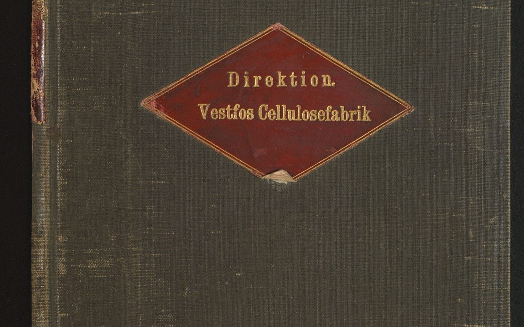 Protokoller fra Vestfos Cellulosefabrik på Digitalarkivet